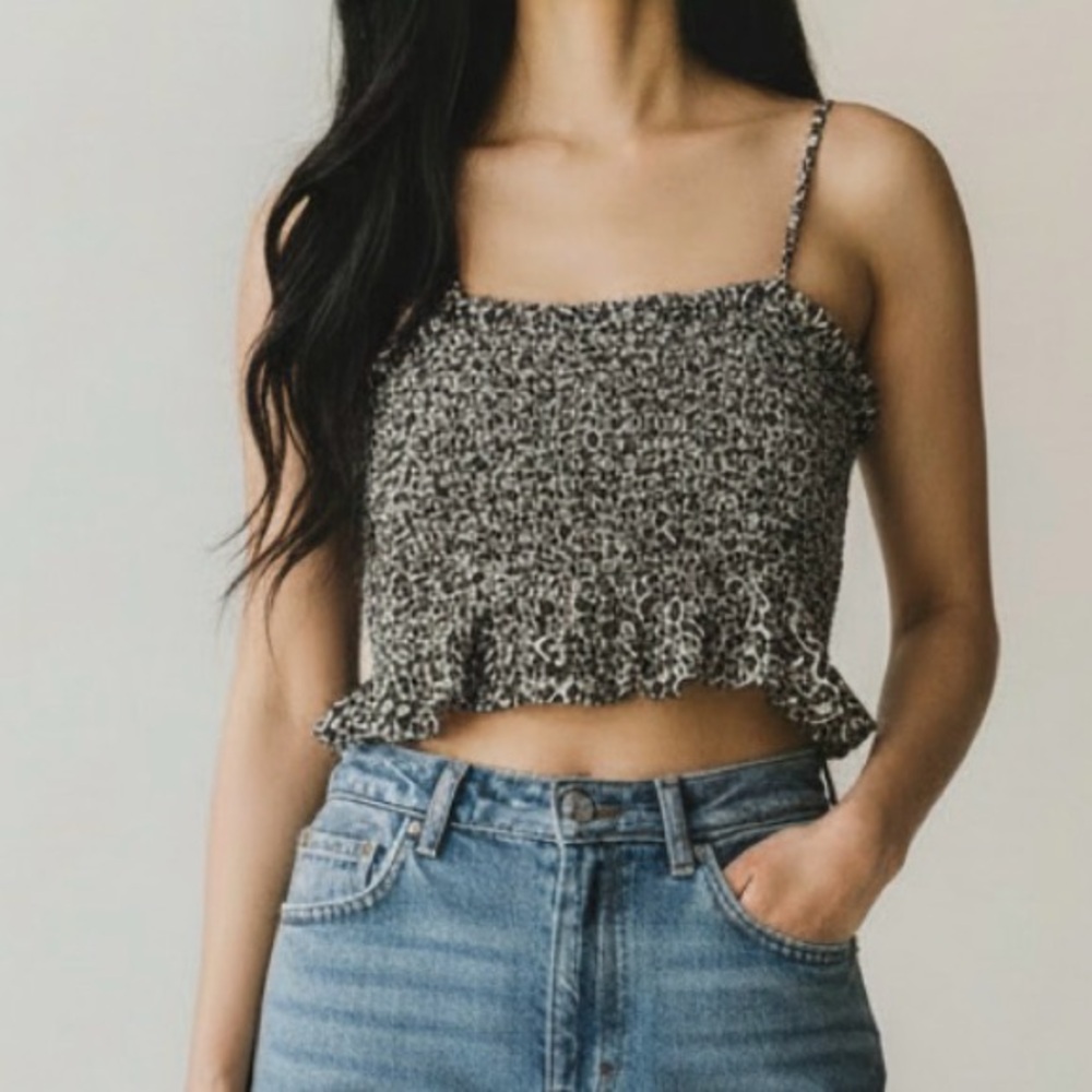 American Eagle Outfitters Leopard Crop